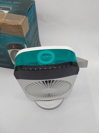 Cecotec Climatizador de Sobremesa EnergySilence 600 DeskChill Smart Rotate. 10W, Depósito 300ml, Control Táctil, Oscilación, 4 V