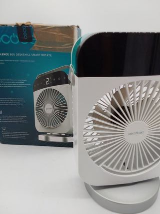 Cecotec Climatizador de Sobremesa EnergySilence 600 DeskChill Smart Rotate. 10W, Depósito 300ml, Control Táctil, Oscilación, 4 V