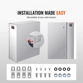 Caja Eléctrica de Acero, 60x50x20 cm, Caja de Enclosure Eléctrico de Acero Inoxidable 304, Enclosure de Equipos Eléctricos Electrónicos para Montaje en Pared al Aire Libre con Placa de Montaje, Bi...