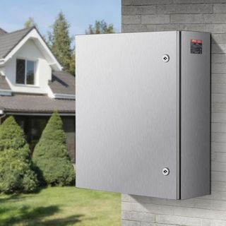 Caja Eléctrica de Acero, 60x50x20 cm, Caja de Enclosure Eléctrico de Acero Inoxidable 304, Enclosure de Equipos Eléctricos Electrónicos para Montaje en Pared al Aire Libre con Placa de Montaje, Bi...