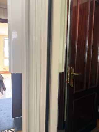 Puerta seguridad metálica y vidrio