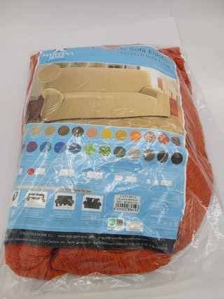 Fodera elastica per divano Martina Home Modello Emilia - Colore Arancione - 2 posti da 120 a 190 cm