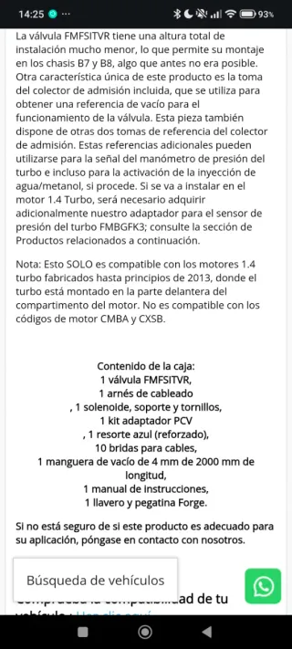 Válvula Descarga Forge FMFSITVR-BLK VAG