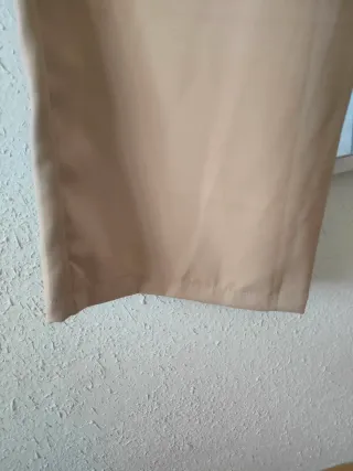 Pantalón pinzas beige talla XXL con bolsillo
