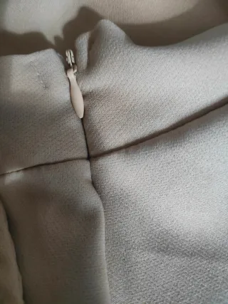 Pantalón pinzas beige talla XXL con bolsillo