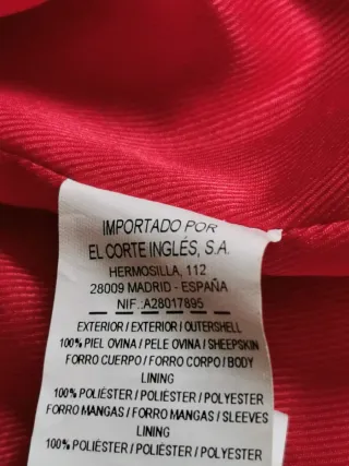 Cazadora PIEL tipo Biker Roja Elogi