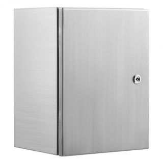 Caja Eléctrica de Acero, 40.6 x 30.5 x 15.2 cm, Caja de Enclosure Eléctrica de Acero Inoxidable 304, Enclosure de Equipos Eléctricos Electrónicos para Montaje en Pared al Aire Libre con Placa de M...