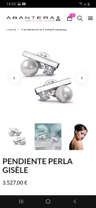 Pendientes perla y circonita