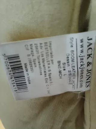 Chaqueta de cuero hombre Talla L