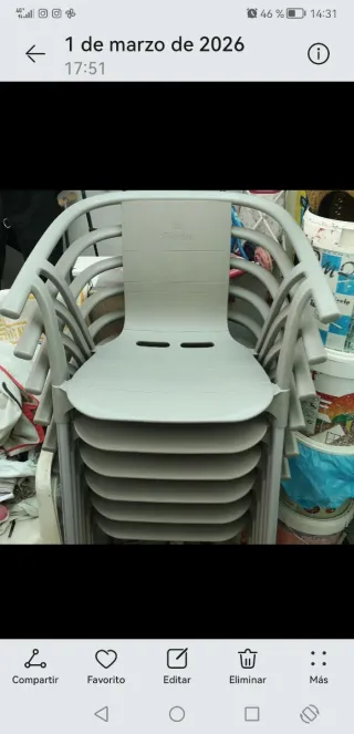 Sillas de terraza Alhambra apilables grises