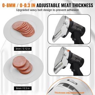 Coltello elettrico per shawarma, coltello turco professionale senza fili da 80W, affettatrice per gyro in acciaio inossidabile commerciale, affettatrice per carne doner kebab con 2 lame, Φ4"/100mm, spessore regolabile