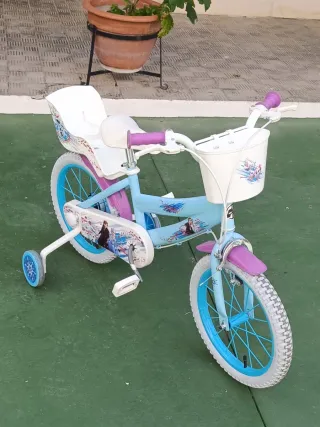 Bicicleta Frozen 16" pulgadas, Elsa, Ana y Olaf