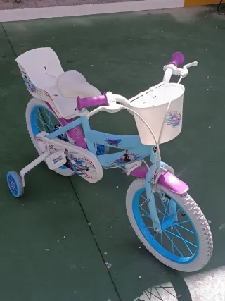 Bicicleta Frozen 16" pulgadas, Elsa, Ana y Olaf
