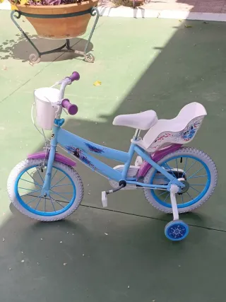 Bicicleta Frozen 16" pulgadas, Elsa, Ana y Olaf