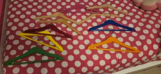 Lote de Perchas de Madera mini