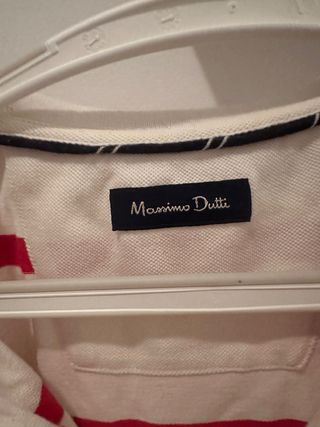 Polo Massimo Dutti rayas rojas y blancas