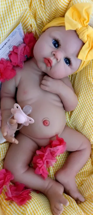 Bebé Reborn Silicona Completa. 49 cm ARTESANAL