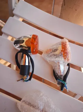 Intermitentes moto universales cromados