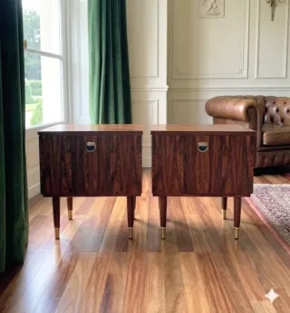 Mesitas de noche palisandro años 50