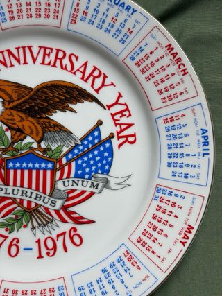 Piatto ceramica USA 1776-1976 200° Anniversario