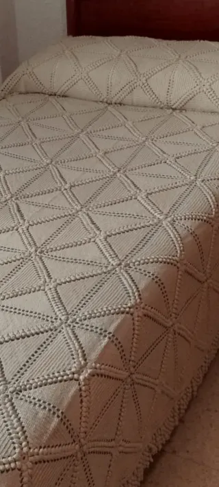 Colcha Ganchillo Beige