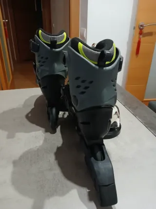 Patines Fila Ngro, gris lima, talla 37,5 + regalo