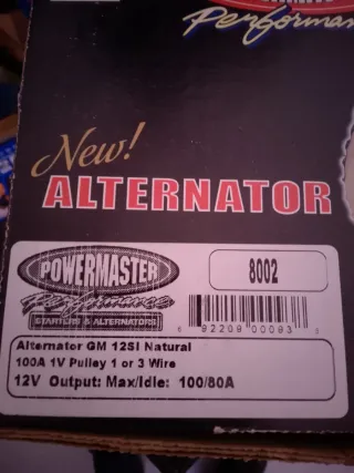 Alternador Powermaster 8002 GM 12SI 100A