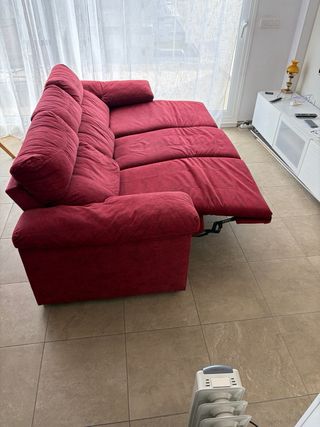 Sofá 3 plazas extensible motorizado