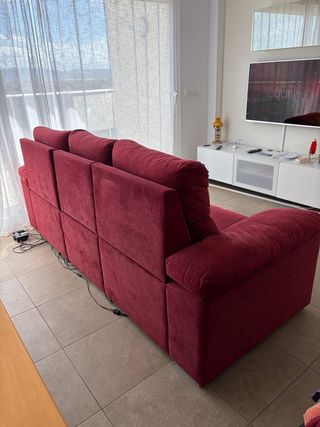 Sofá 3 plazas extensible motorizado
