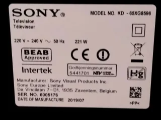 TV Sony Bravia 65 Negra