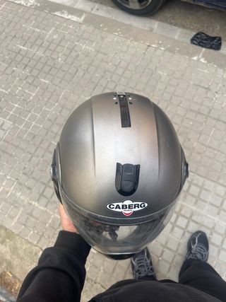 Casco Moto Caberg Scooter Gris