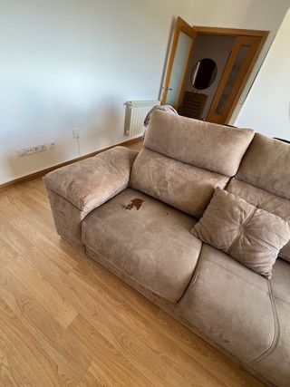 Sofá modular beige tela