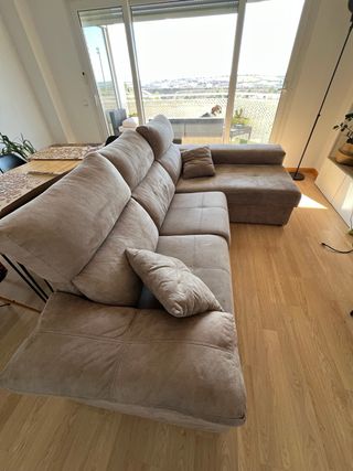 Sofá modular beige tela