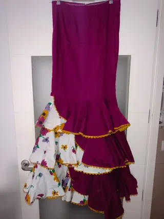 Traje Flamenca 2 Piezas Flores
