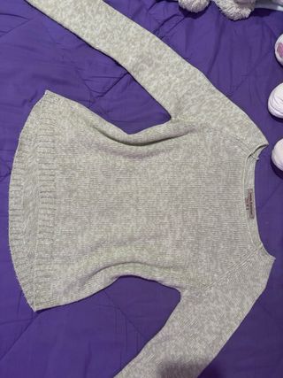 Suéter Beige/Gris Talla S