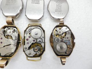 Lote 4 relojes chapados en oro antiguos