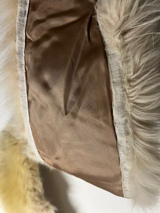 Collo in pelliccia di volpe beige/marrone