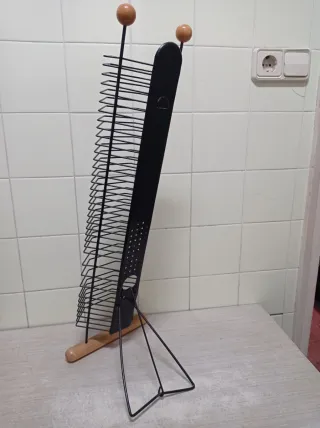 Soporte CDs Vintage Metal Madera