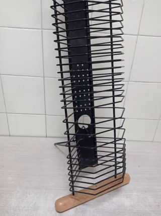 Soporte CDs Vintage Metal Madera