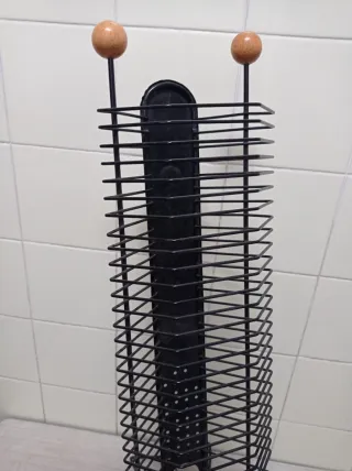 Soporte CDs Vintage Metal Madera