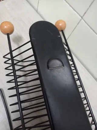 Soporte CDs Vintage Metal Madera