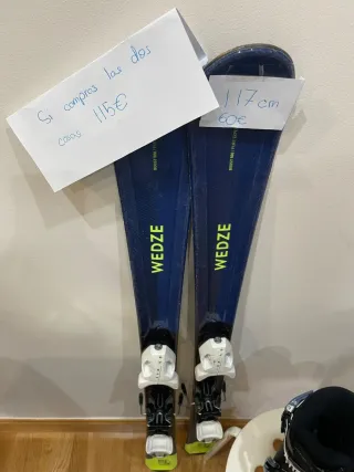Esquís Wedze 117cm y Botas 259mm