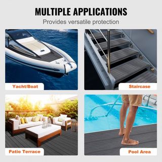 Suelo para Barcos, Cubierta de Espuma EVA 94.5" x 17.7", Suelo Autoadhesivo Antideslizante, Alfombra Marina de 11.6 sq.ft para Barcos, Yates, Pontones, Cubierta de Kayak