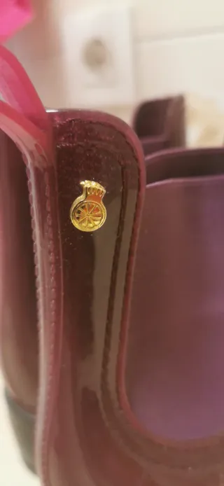 Botas de agua moradas