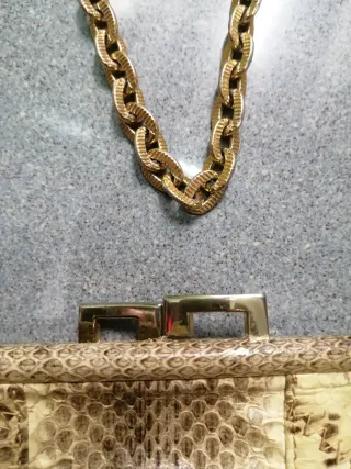 Bolso Vintage Piel Serpiente 70s