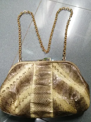 Bolso Vintage Piel Serpiente 70s