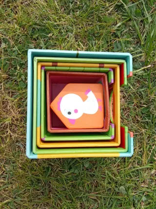 Set Cubi Cartone Animali Giocattolo