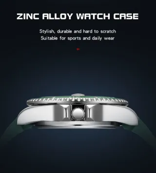 Reloj SANDA Hombre Verde y Plateado