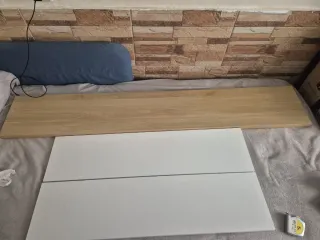 Estantería y mesa abatible blanca perfect