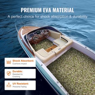 Suelo para Barcos, Cubierta de Espuma EVA 94.5" x 35.4", Suelo Autoadhesivo Antideslizante, Alfombra Marina de 23.2 pies cuadrados para Barcos, Yates, Pontones, Cubierta de Kayak